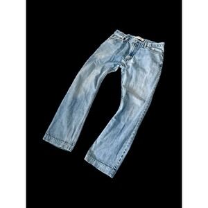 90's Vintage Levi's Jeans Men's 32x29 Blue Light Wash 505 Custom Bottom Hem